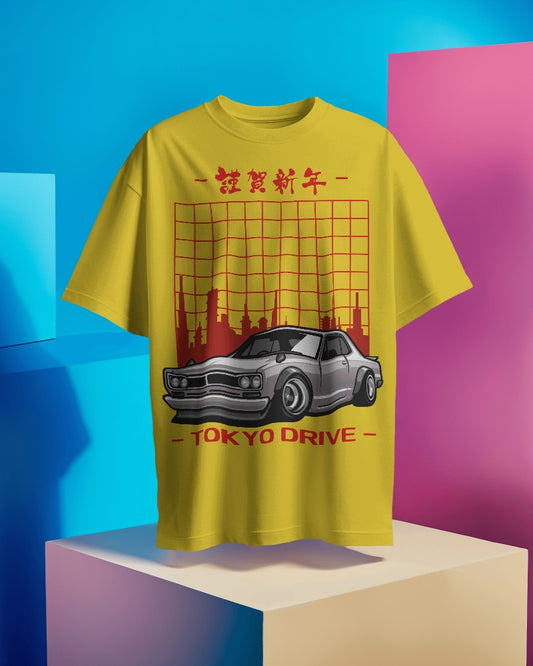 Tokyo Drive Yellow Regular Fit T-Shirt
